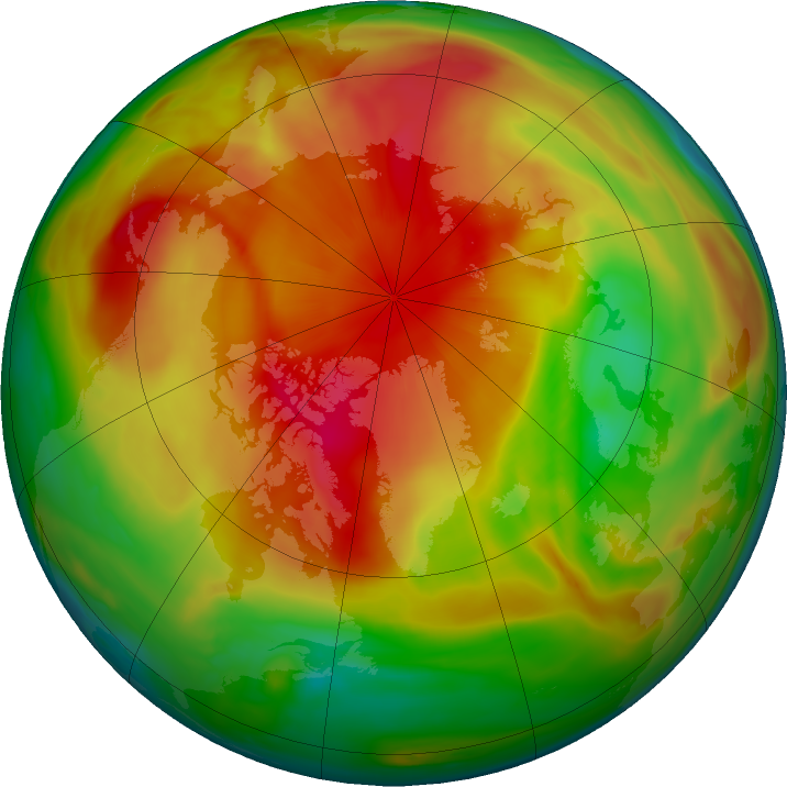 Arctic ozone map for 23 April 2019